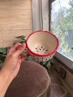 Dragonfruit Handled Soup Bowl