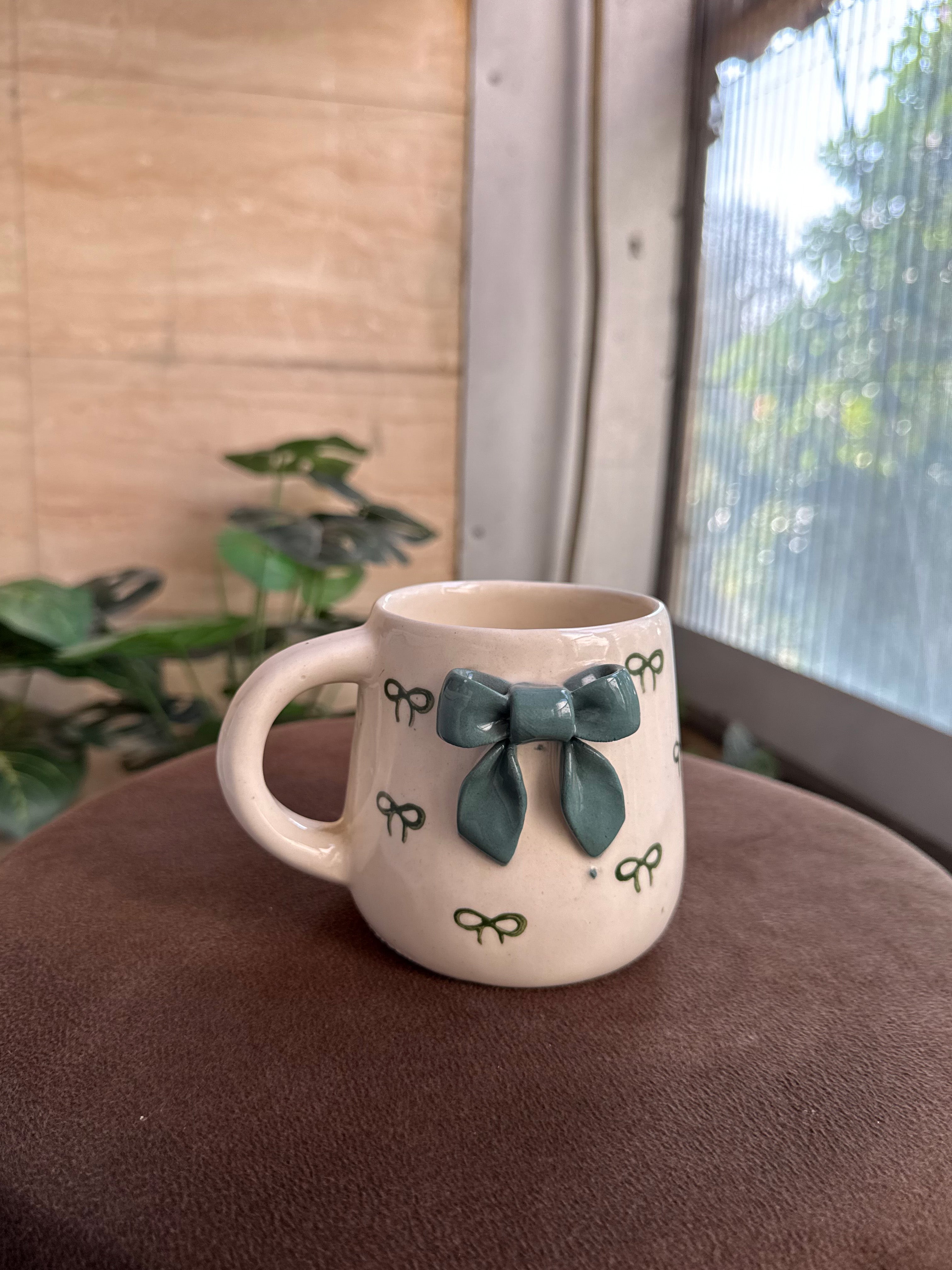 Green Bow Mug