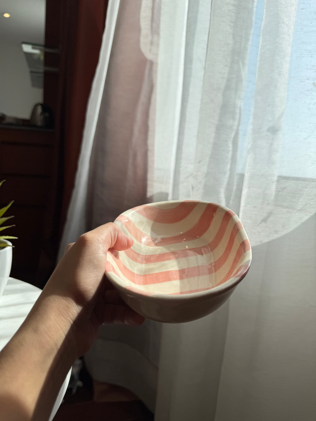 Striped Oval Bowl