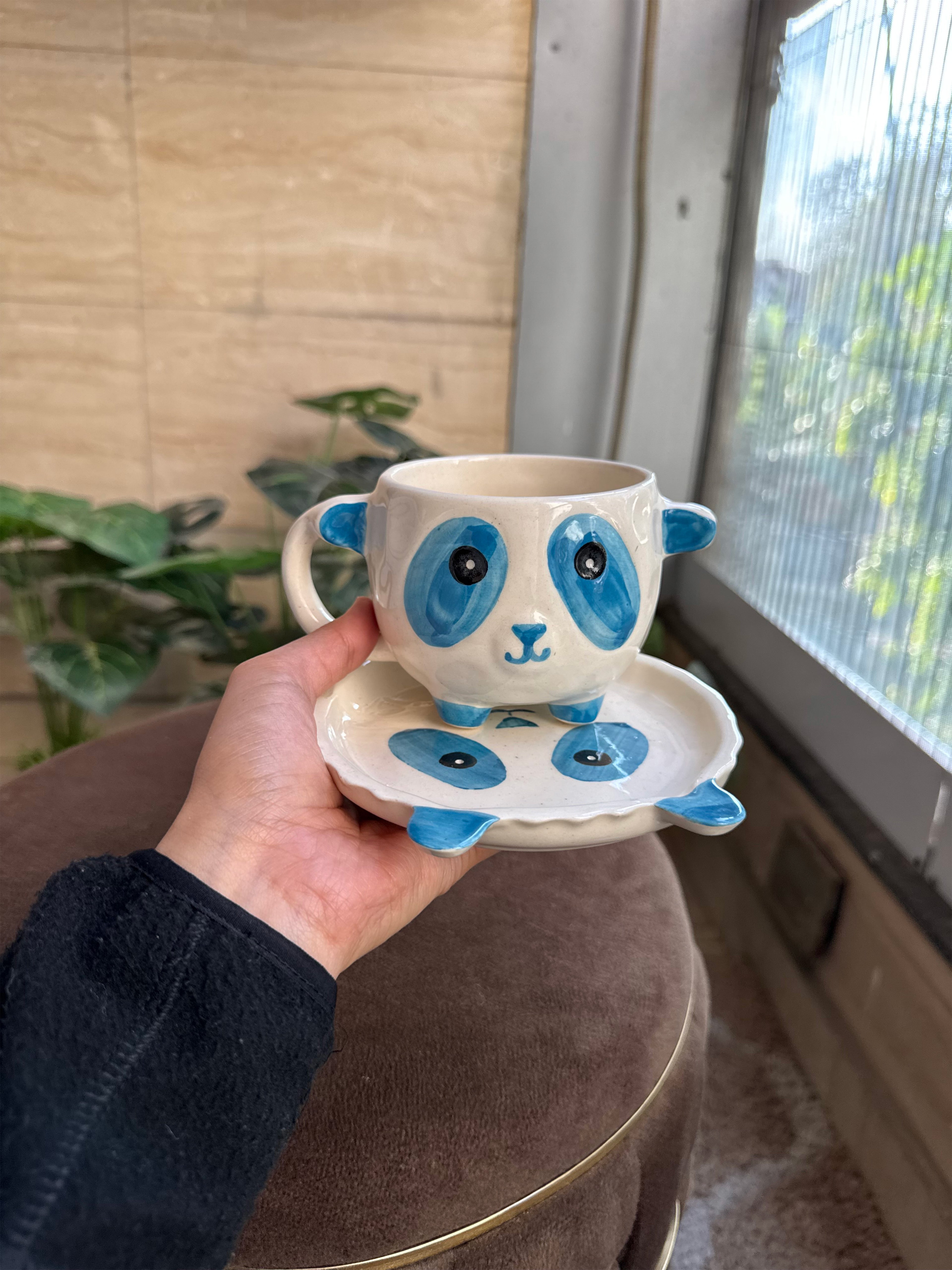 🐼 Panda Mug and Saucer Set