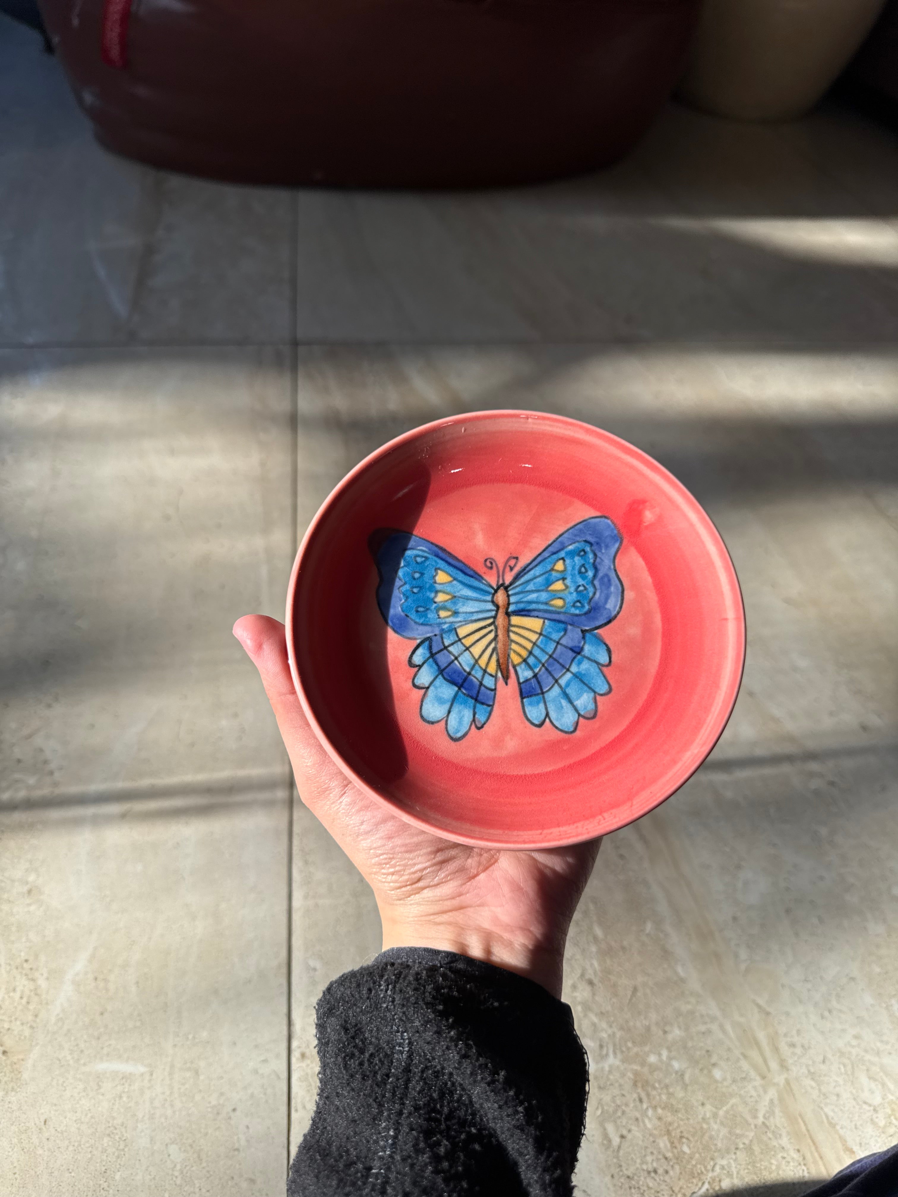Butterfly Saucer Plates (Set of 3) | 5" Small Plates
