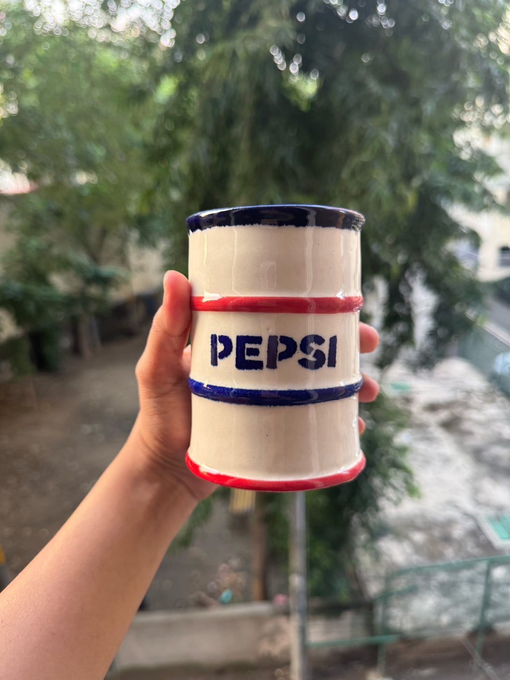 Pepsi Drum-Shaped Ceramic Tumbler 💙🥤