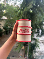 Coca-Cola Drum-Shaped Ceramic Tumbler 🥤❤️
