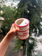 Coca-Cola Drum-Shaped Ceramic Tumbler 🥤❤️