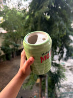 Mittiraa Home Mojito Ceramic Can | Beautiful Can Shaped Sipper + Steel Straw