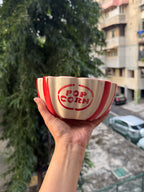 Big Popcorn Bowl with scalloped rim🍿❤️ For Retro & Cozy Movie Nights