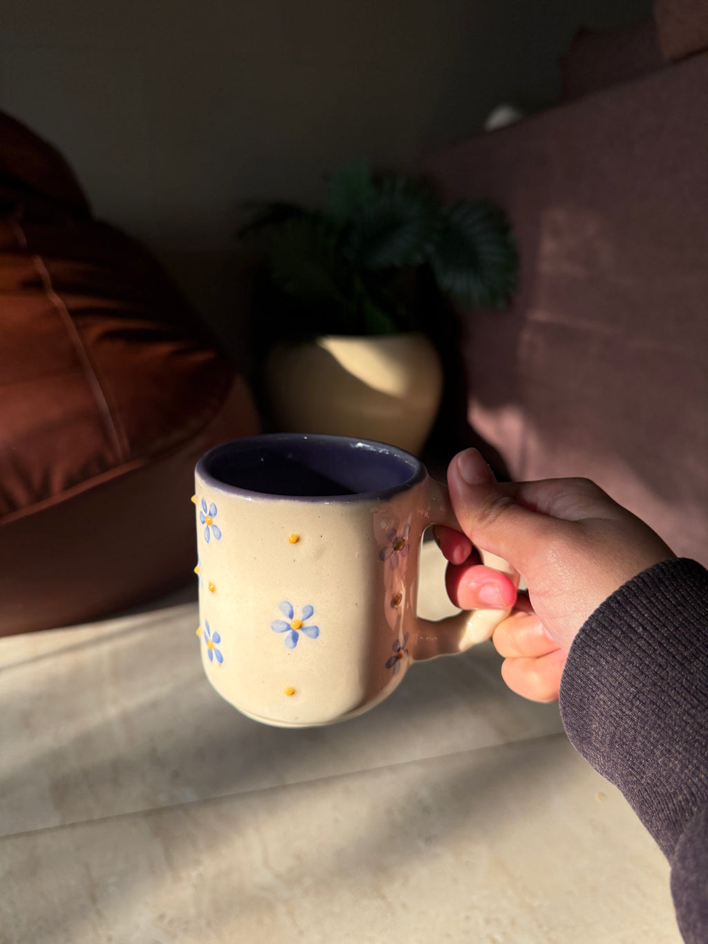 Purple Flowers Mug