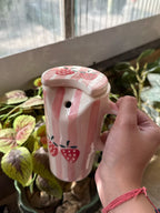 Strawberry Sipper 🍓 | Wid Lid + Steel Straw