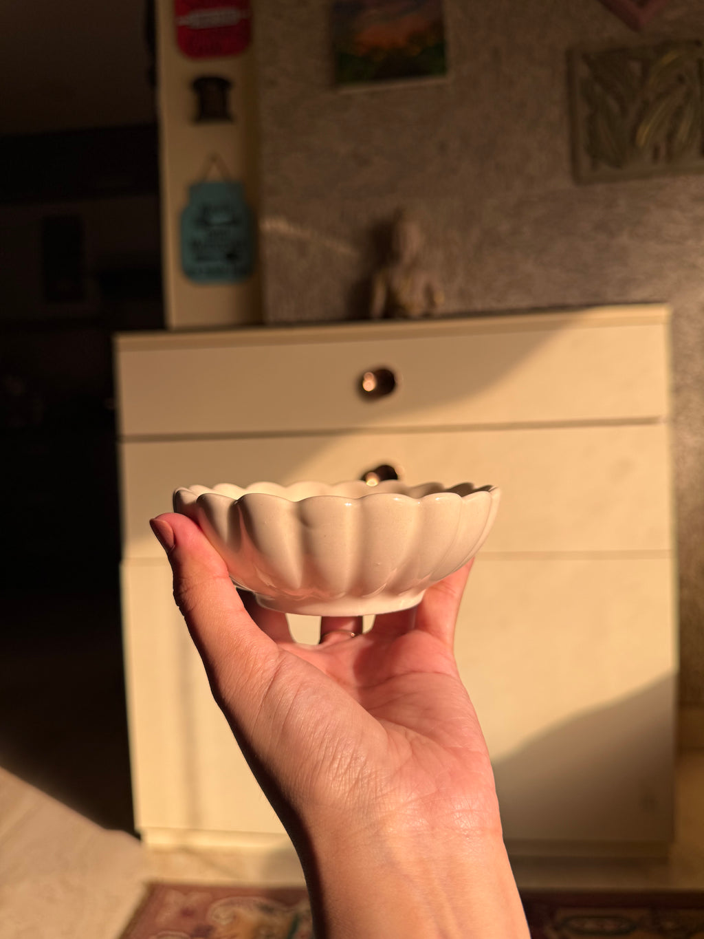 Ivory Petal Ice Cream Bowl 🌸 | Perfect for ice cream, desserts & snacks