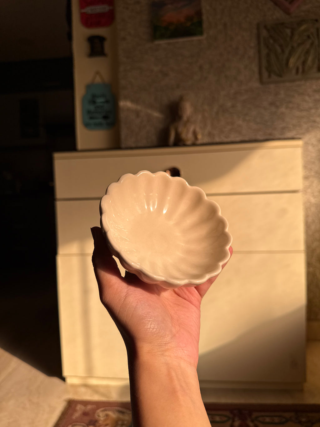 Ivory Petal Ice Cream Bowl 🌸 | Perfect for ice cream, desserts & snacks