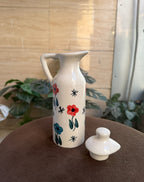 Oil Dispenser with Small Flowers and Leaves
