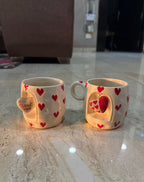 Heart Charm Mugs Combo (Set of 2)