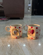 Heart Charm Mugs Combo (Set of 2)