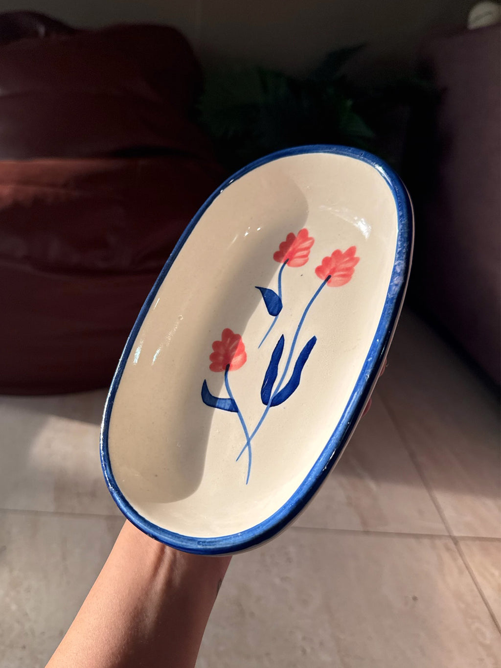 Floral Oval Plate | Beautiful Serving Plate