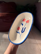 Floral Oval Plate | Beautiful Serving Plate