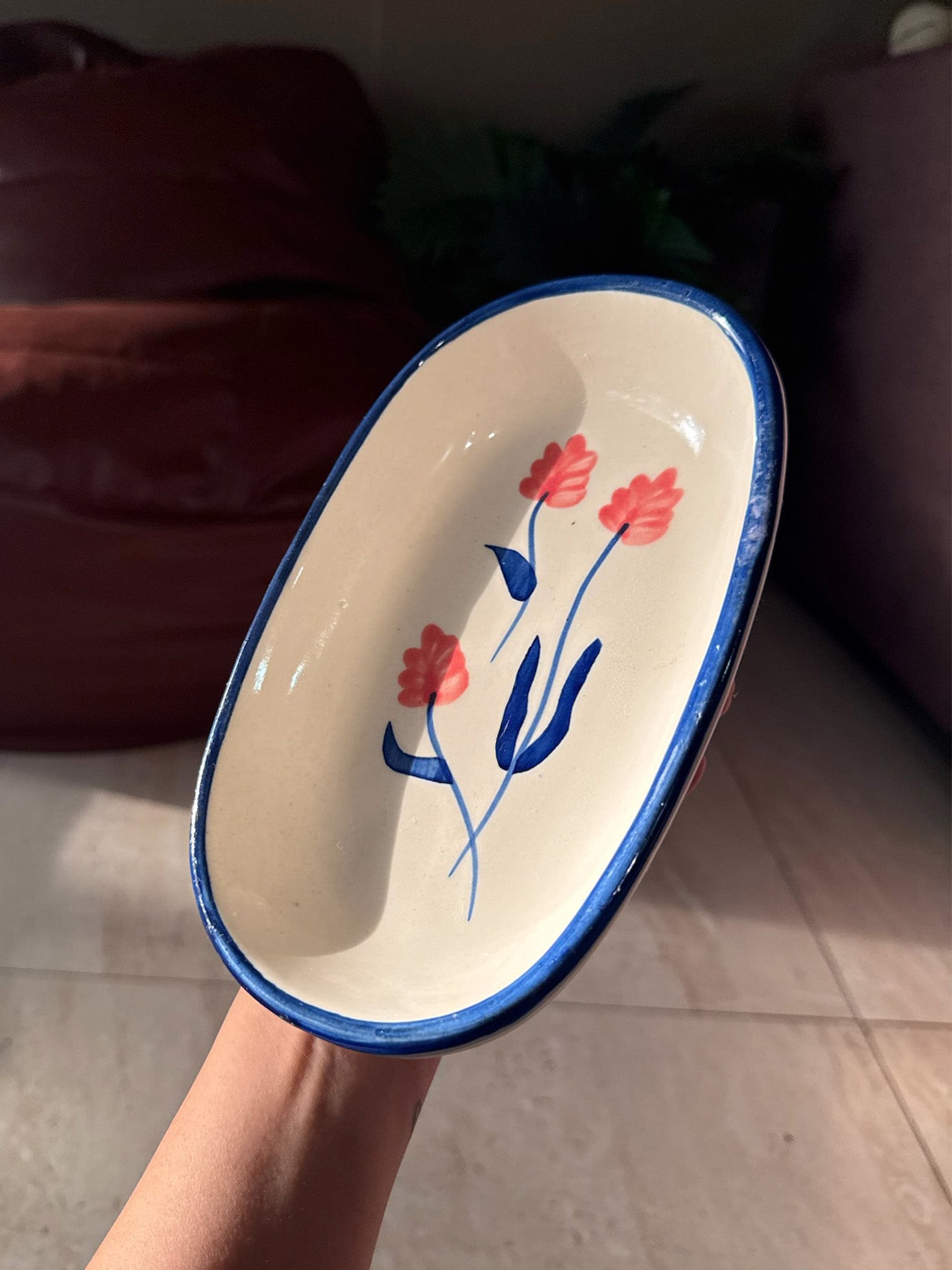 Floral Oval Plate | Beautiful Serving Plate