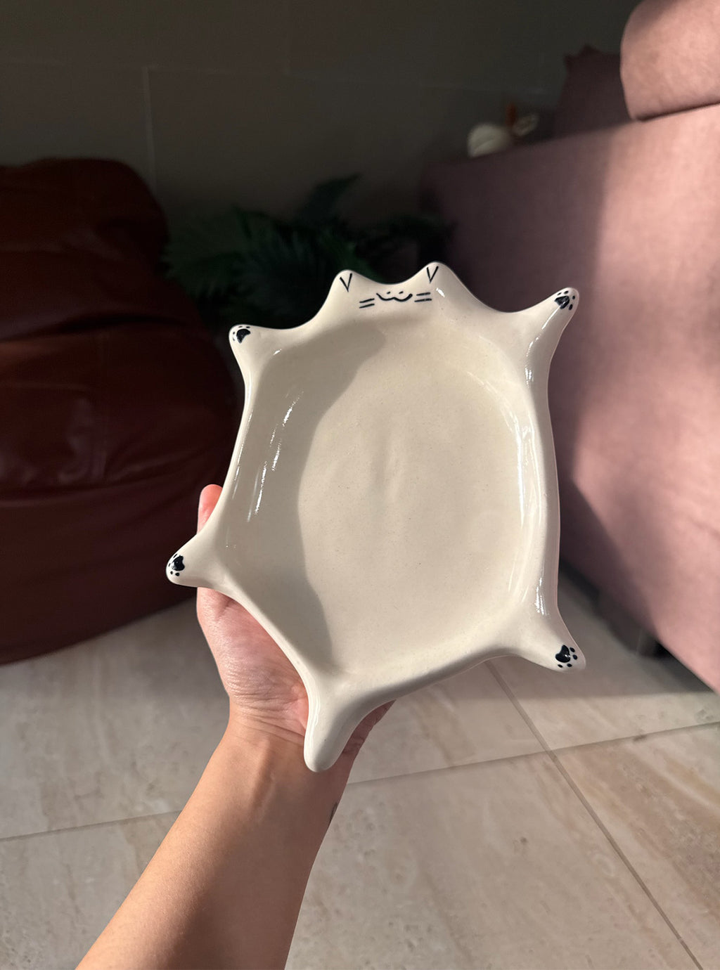 Cat Plate | Serving Plate, Jewellery Plate, For Snacks, Desserts, or Fruits | Pack of 1