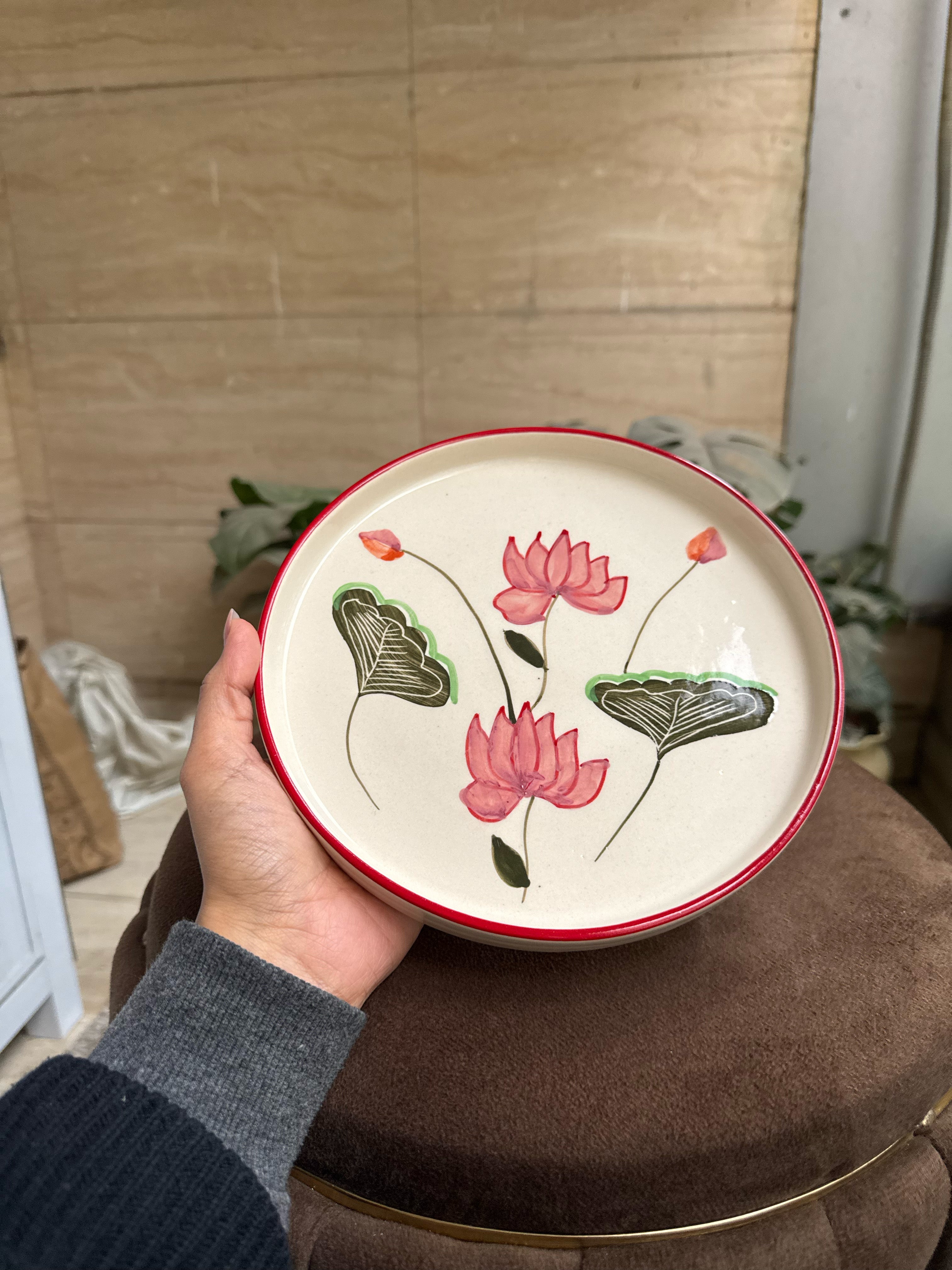 Plate with Lotus Motif