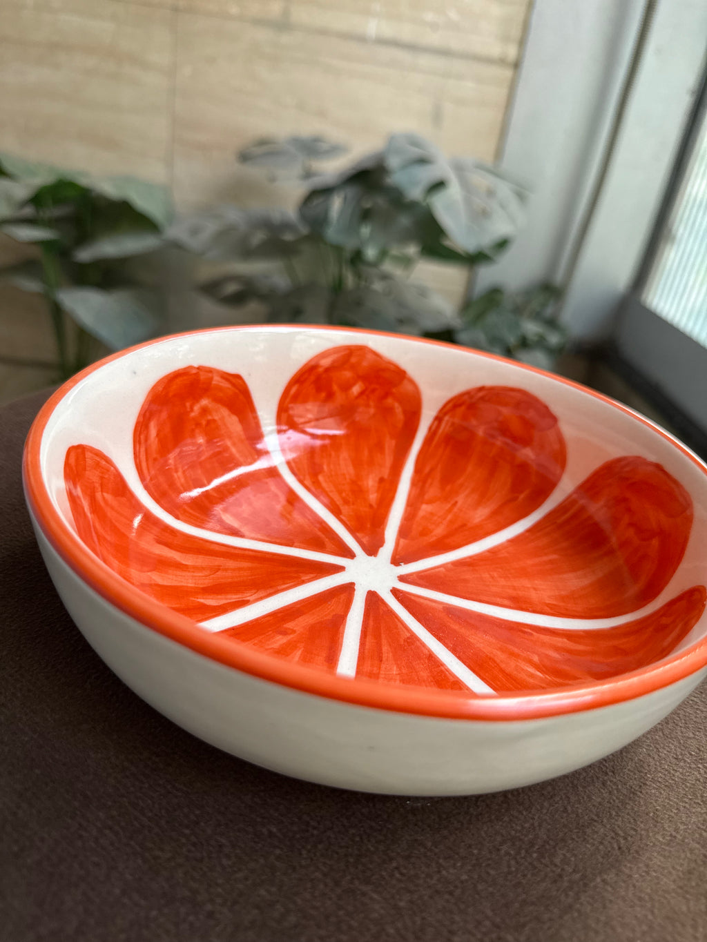 Orange Melon Bowl - Big serving Bowl