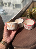 Dip Bowls - Ketchup, Mustard, Mayo | Pack of 3 Bowls