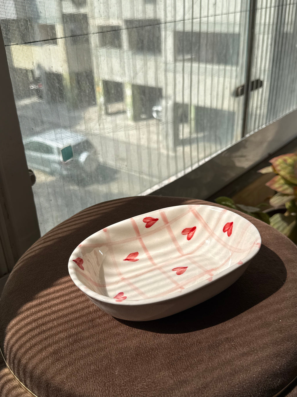Checks Hearts Oval Bowl (Set of 2 Bowls)❤️