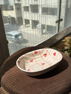 Checks Hearts Oval Bowl (Set of 2 Bowls)❤️