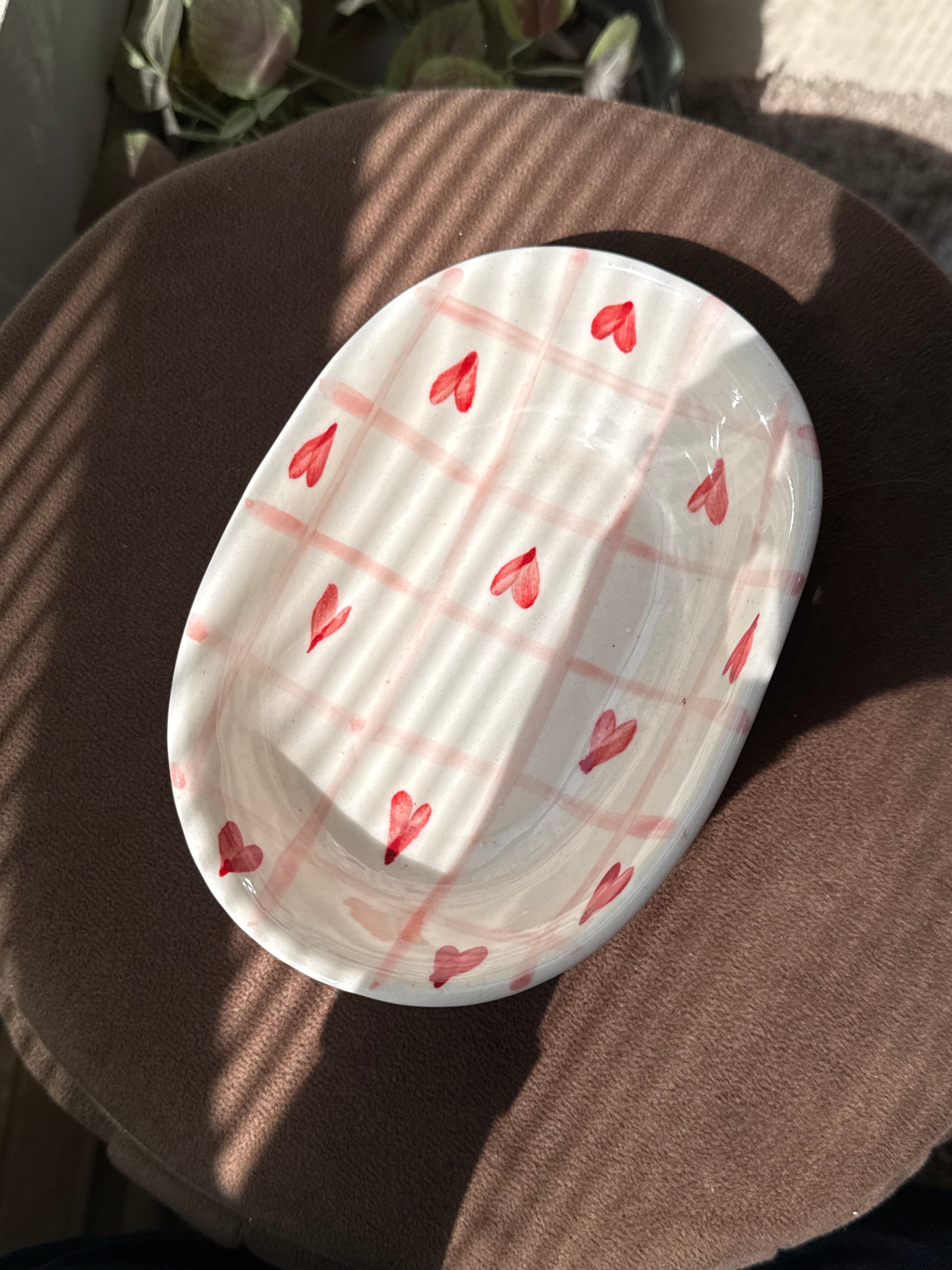 Checks Hearts Oval Bowl (Set of 2 Bowls)❤️