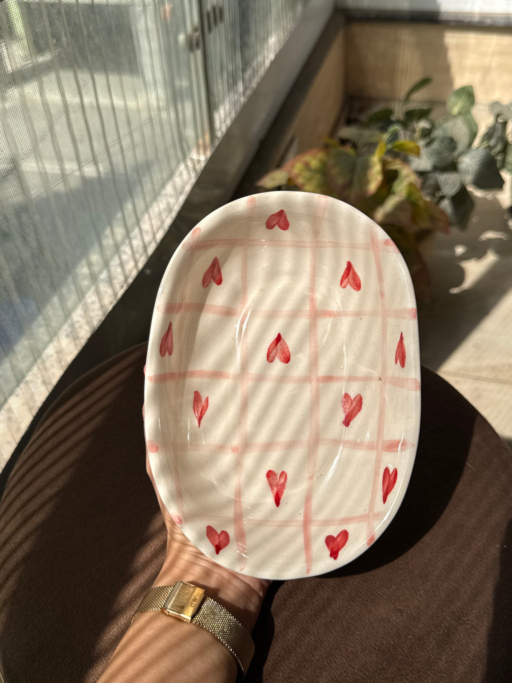 Checks Hearts Oval Bowl (Set of 2 Bowls)❤️