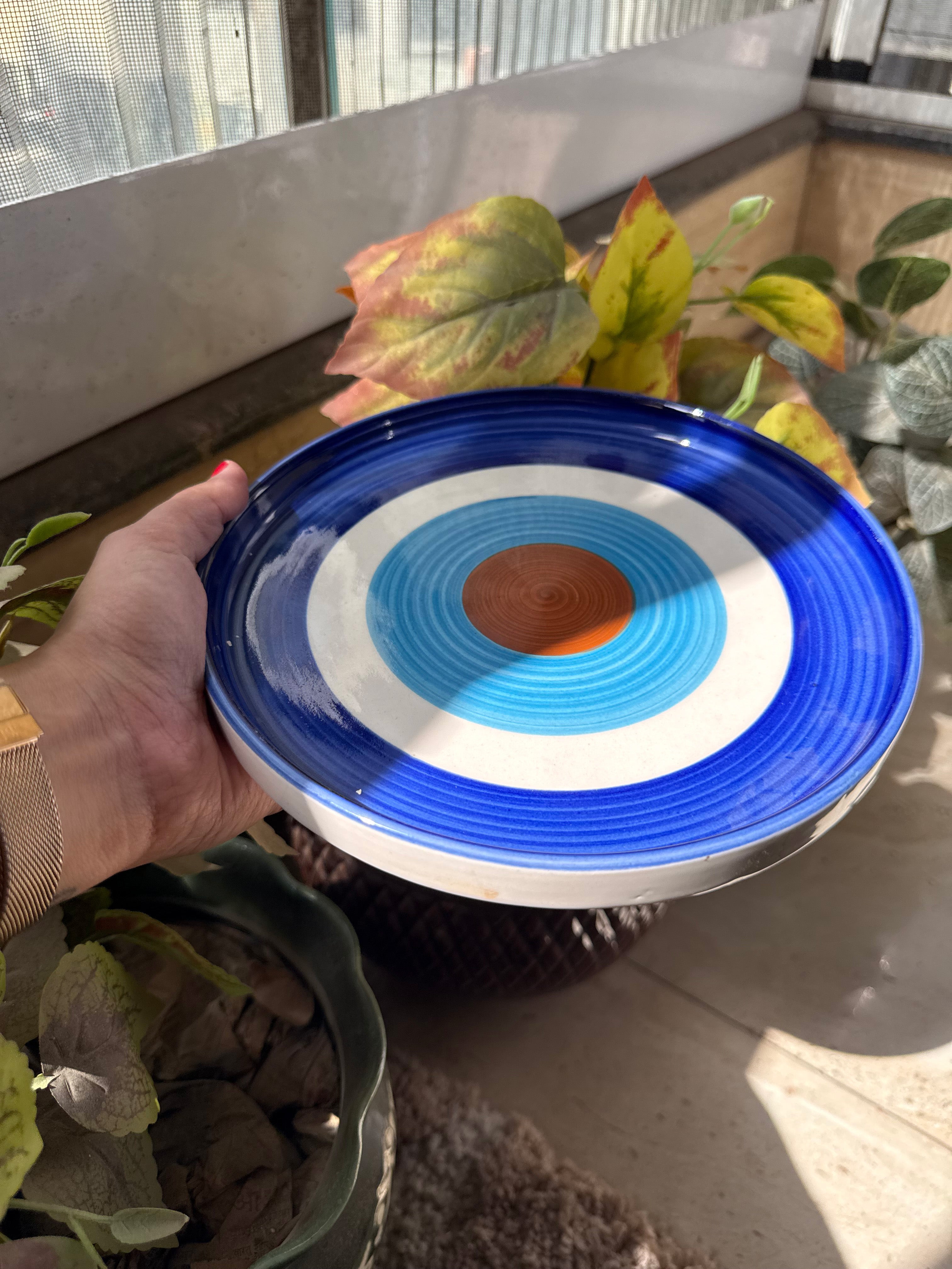 Evil Eye Plate | 8 inch Plate | Perfect for breakfast, snacks, desserts & light meals
