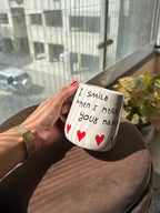 "I Smile When I Hear Your Name" Ceramic Mug