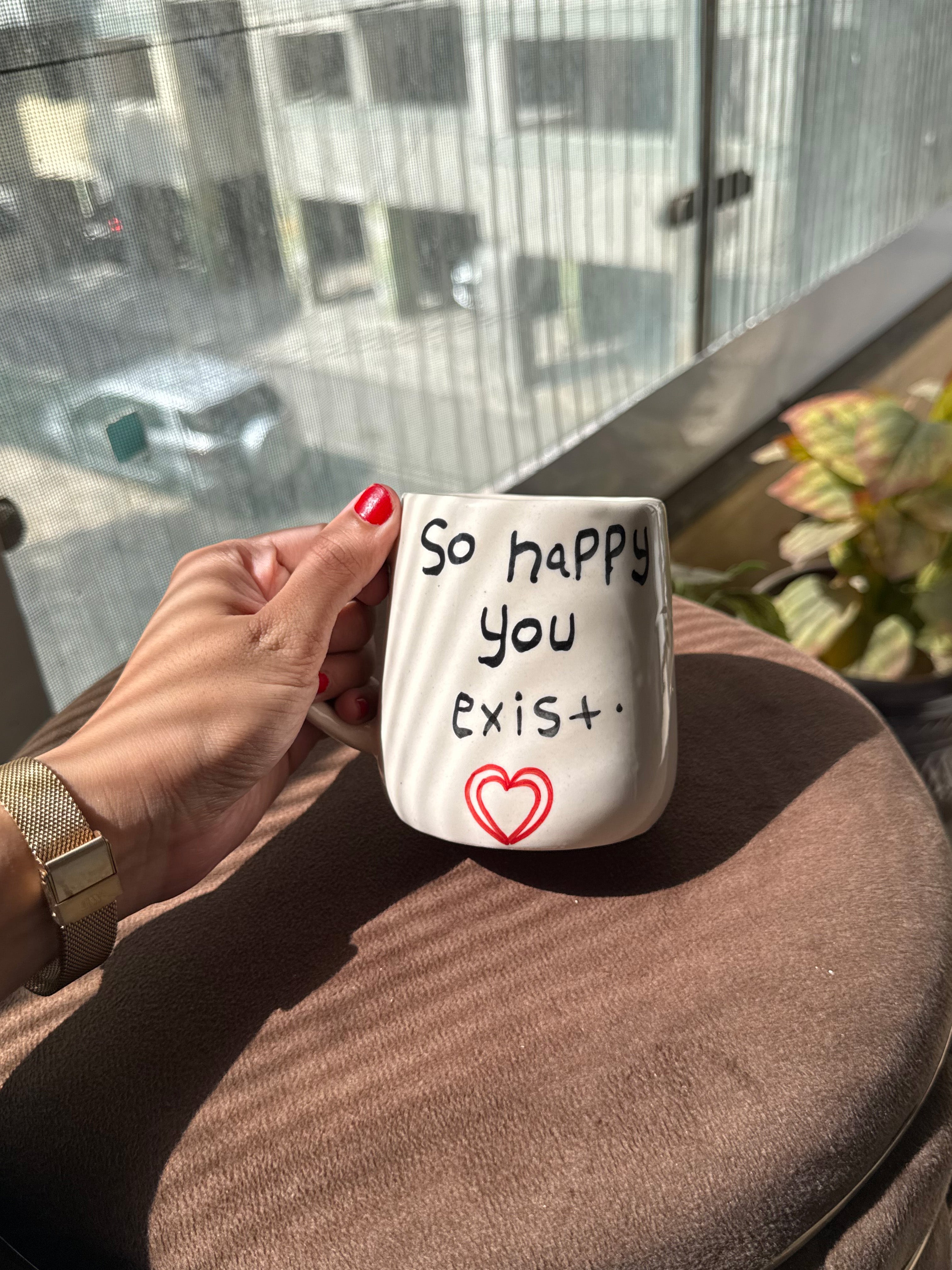 "So Happy You Exist" Ceramic Mug