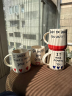 Love Quotes Ceramic Mugs (Set of 4)