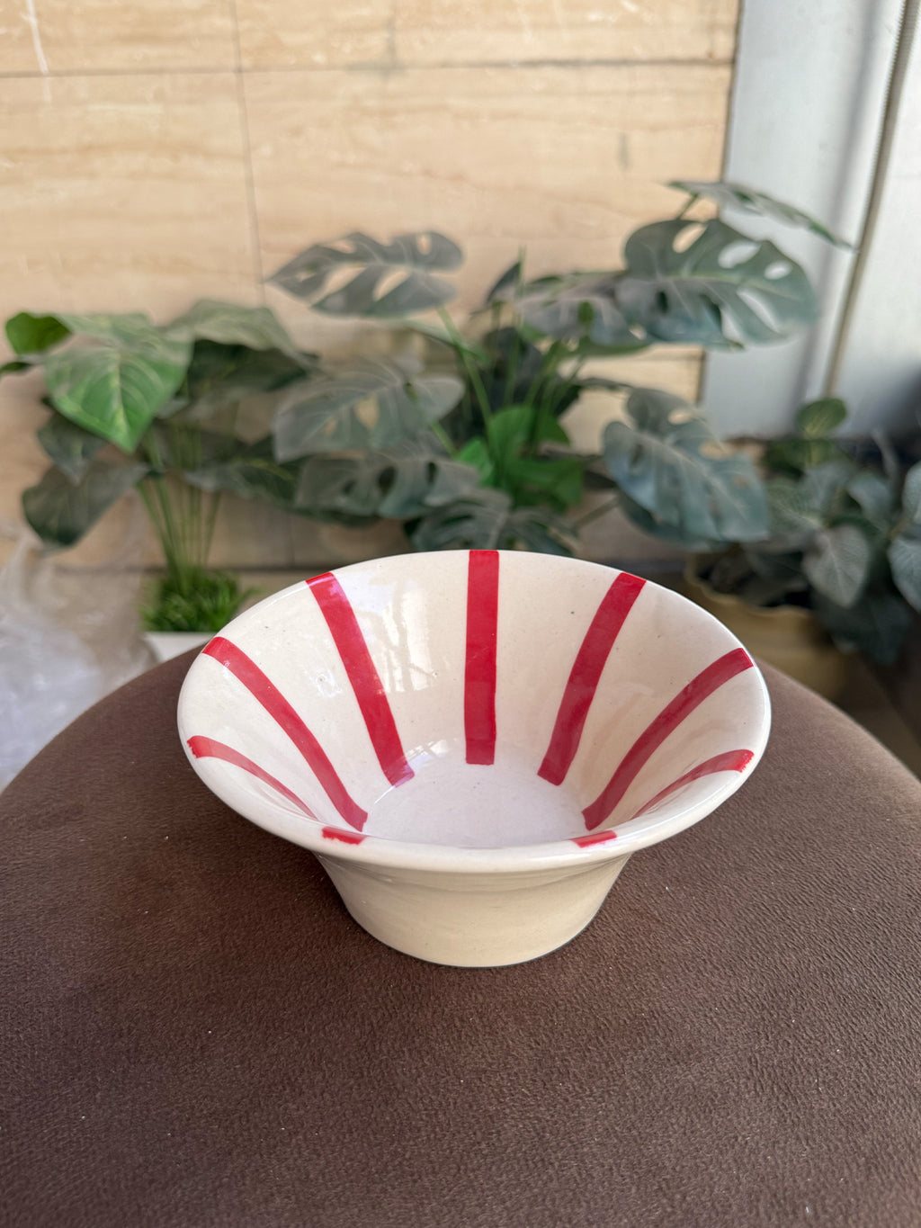 ❤️ Flared Cherry Stripe Bowl