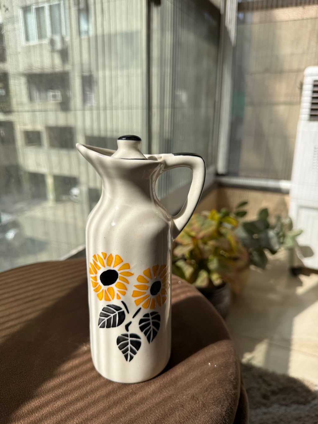Sunflower Ceramic Oil Dispenser | 300 ml
