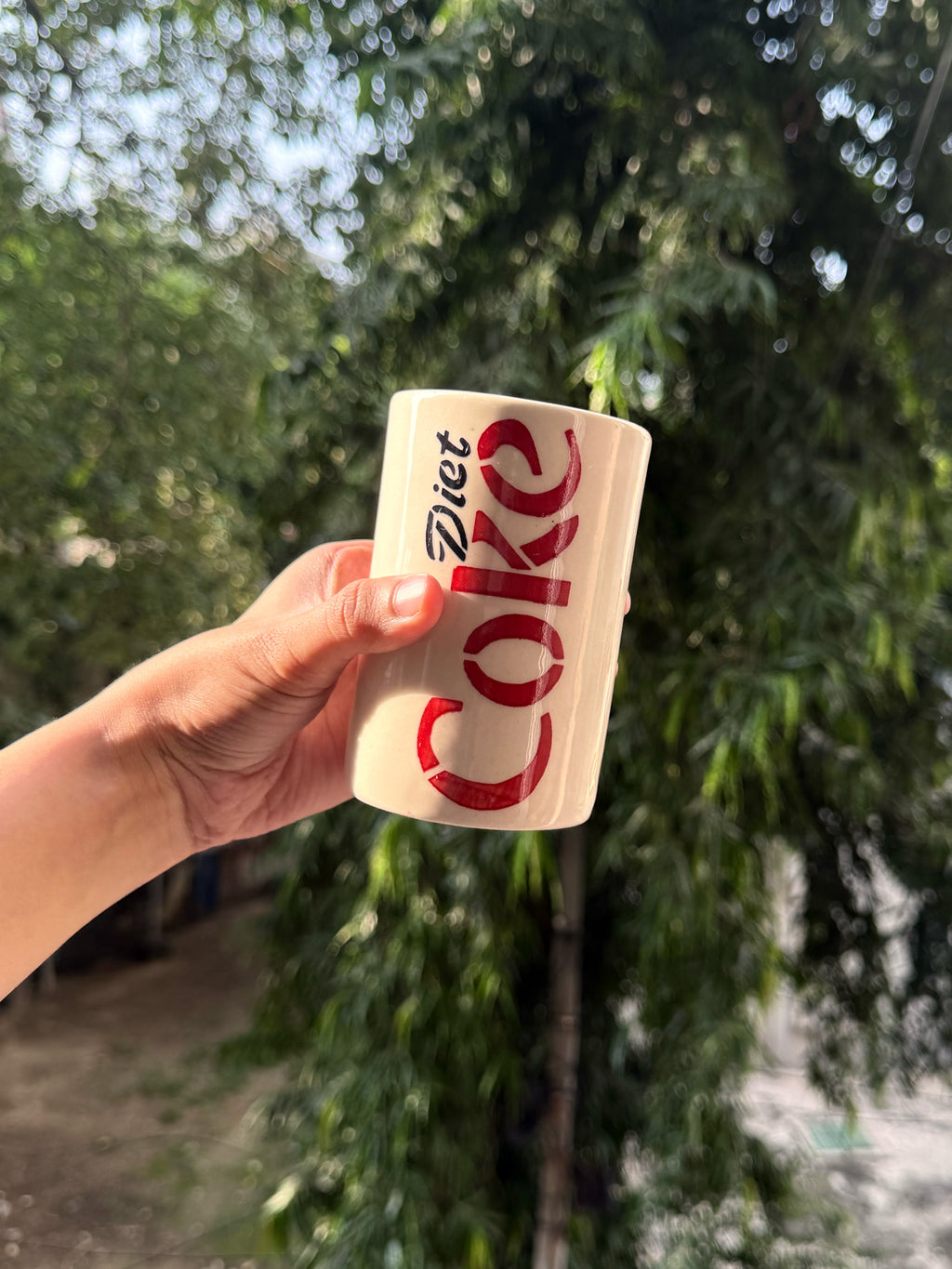 Diet Coke Ceramic White Glass | Cute and Aesthetic