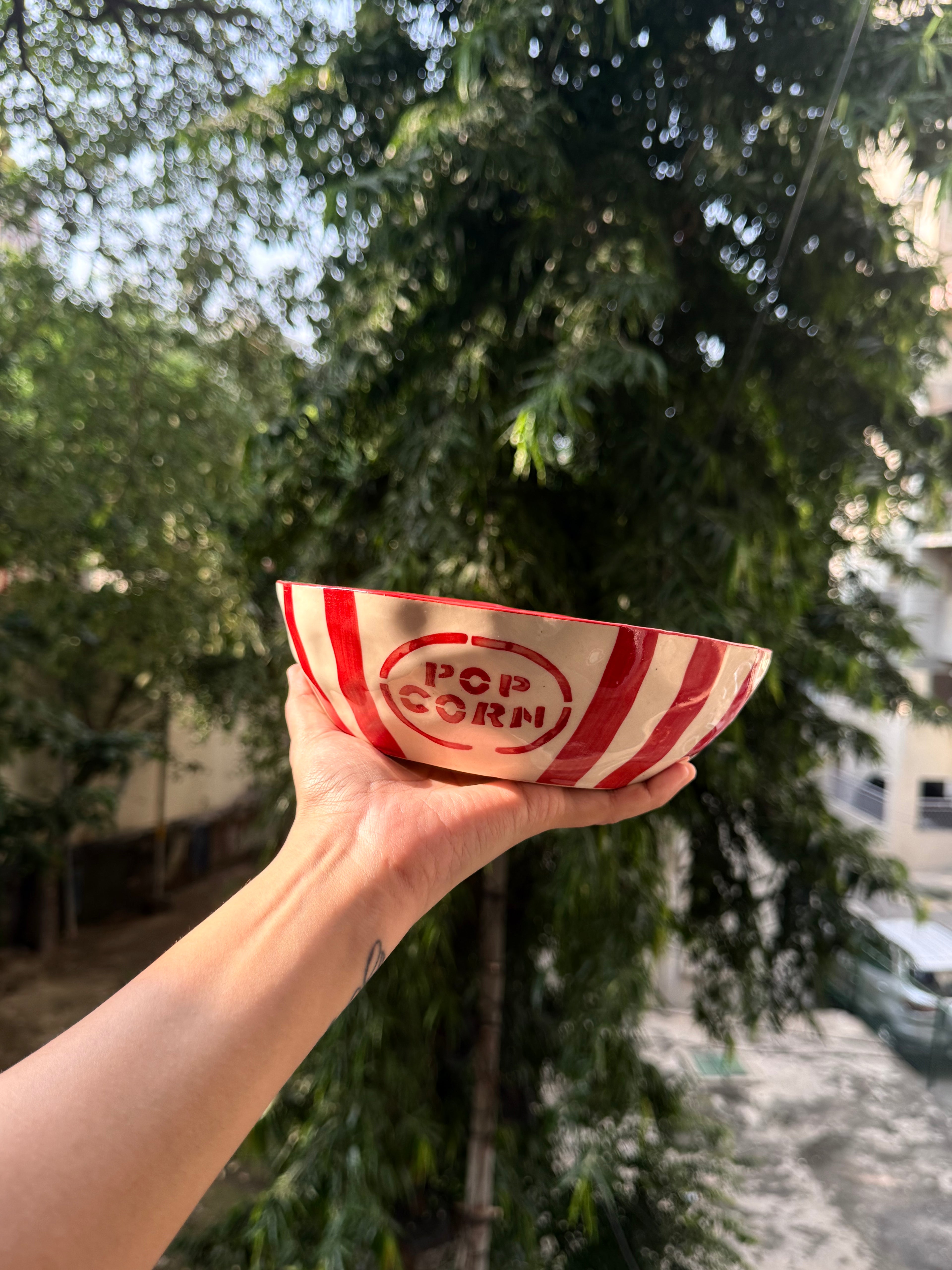 Big Popcorn Bowl 🍿❤️ 🍿 For Retro & Cozy Movie Nights
