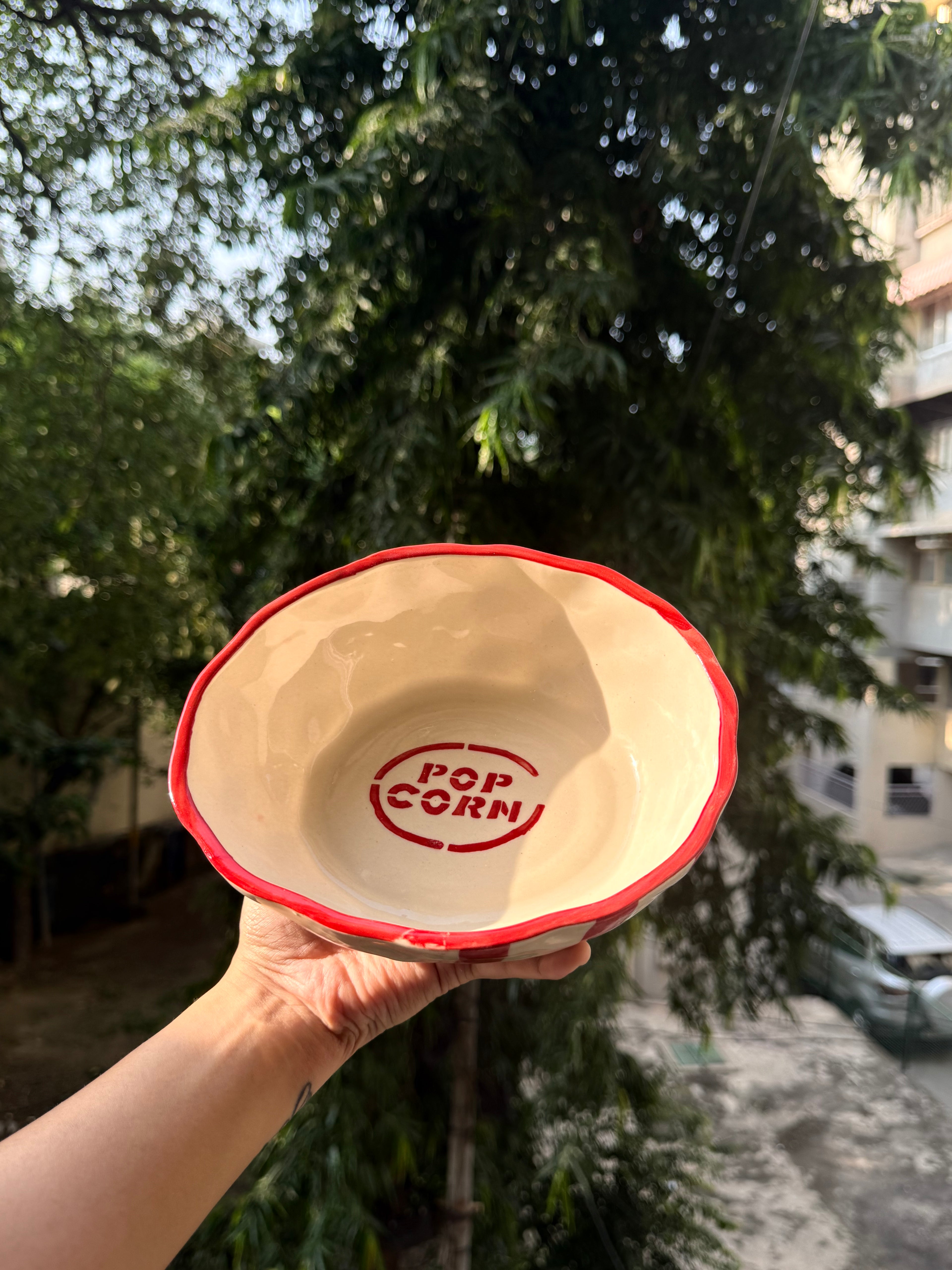 Big Popcorn Bowl 🍿❤️ 🍿 For Retro & Cozy Movie Nights