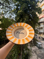 Mittiraa Home Sunset Stripe Pasta Plate | 10 inch | Beautiful Plate