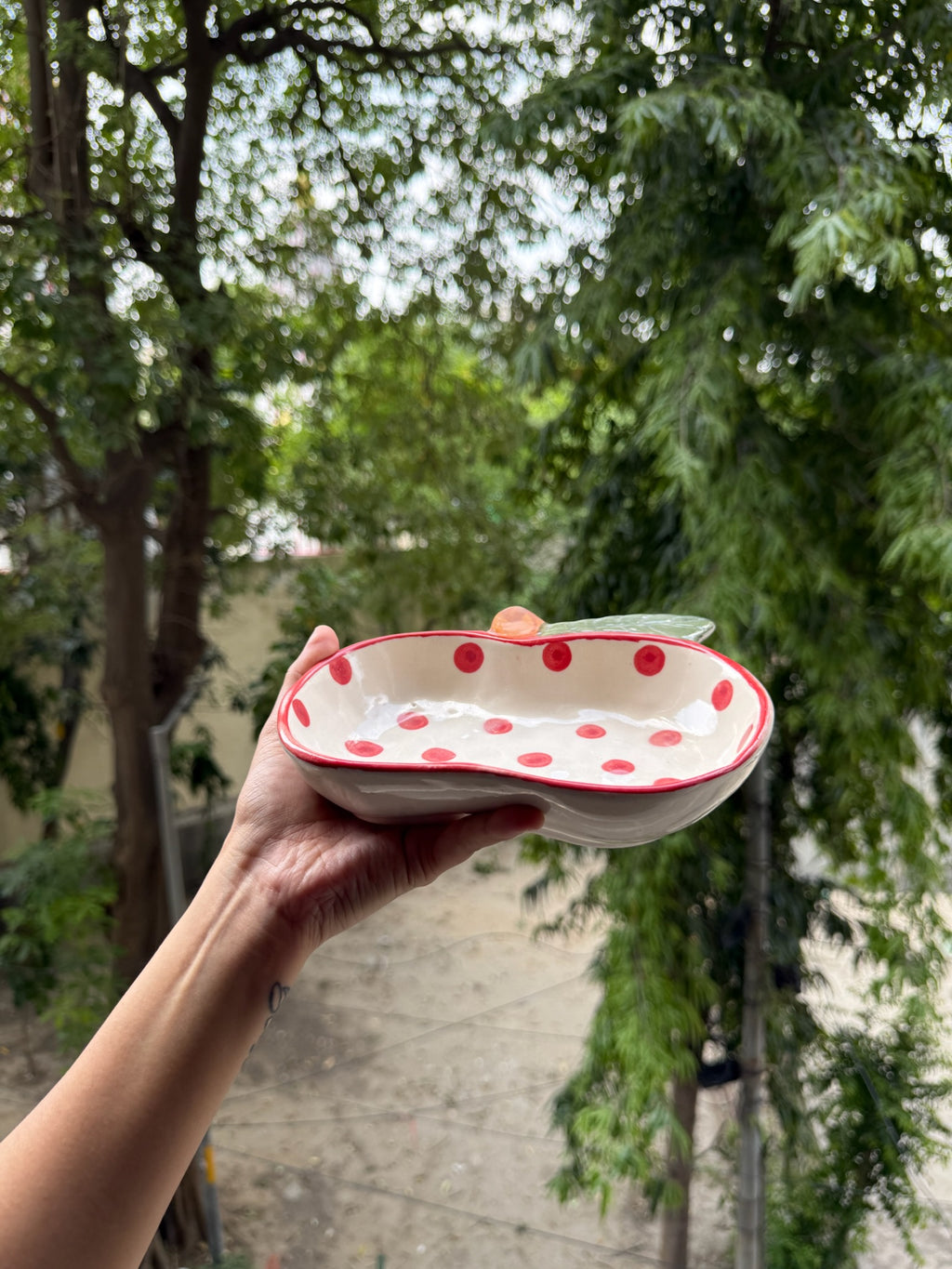 Apple Dotted Serving Plate 🍎