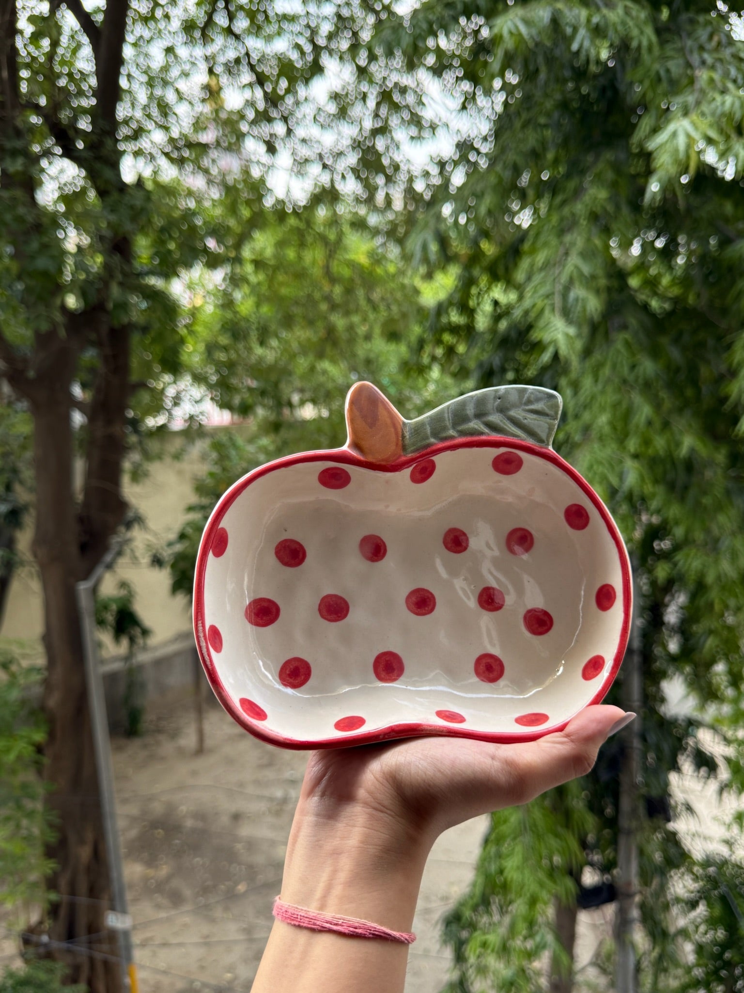 Apple Dotted Serving Plate 🍎
