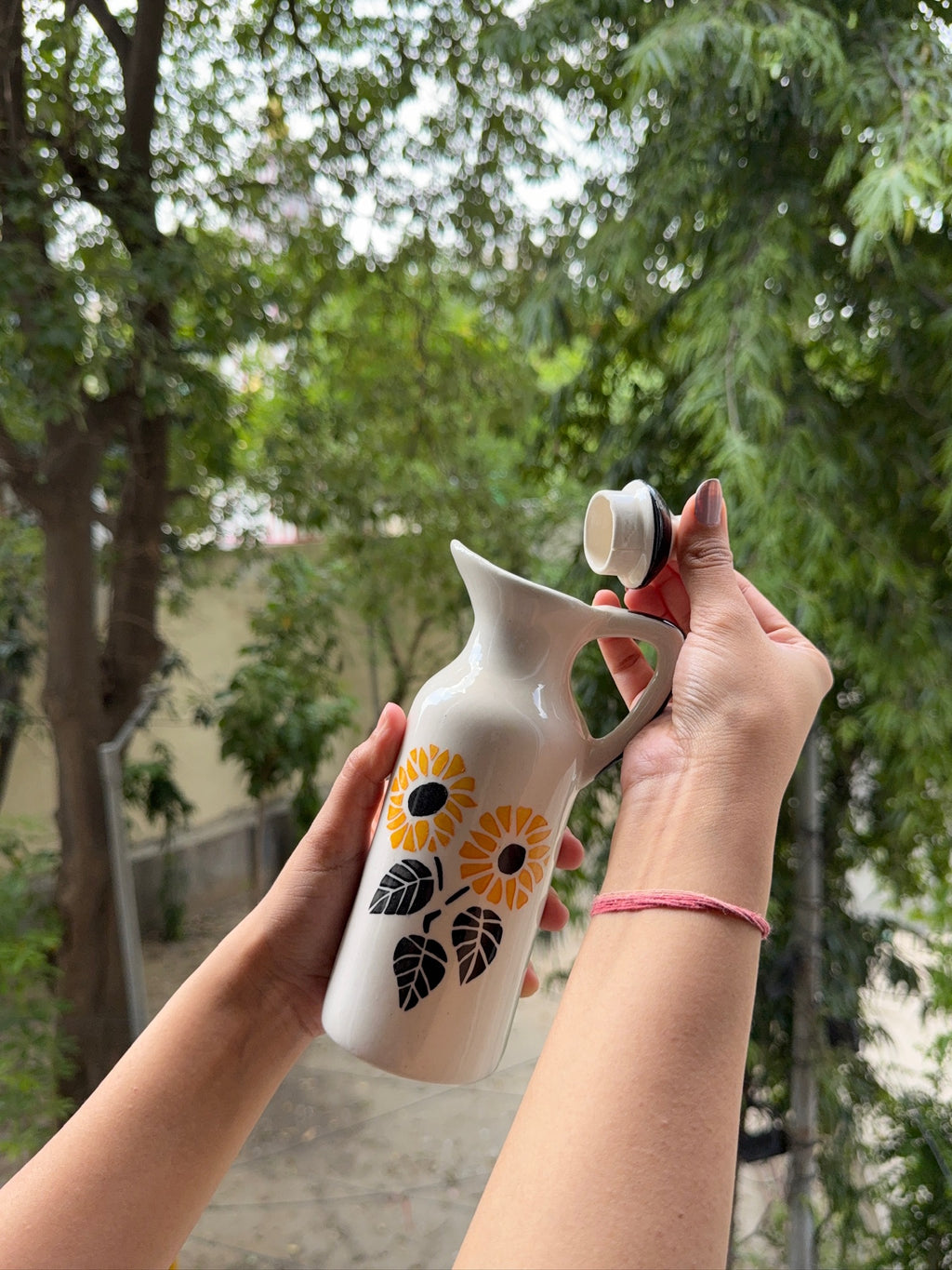 Sunflower Ceramic Oil Dispenser | 300 ml