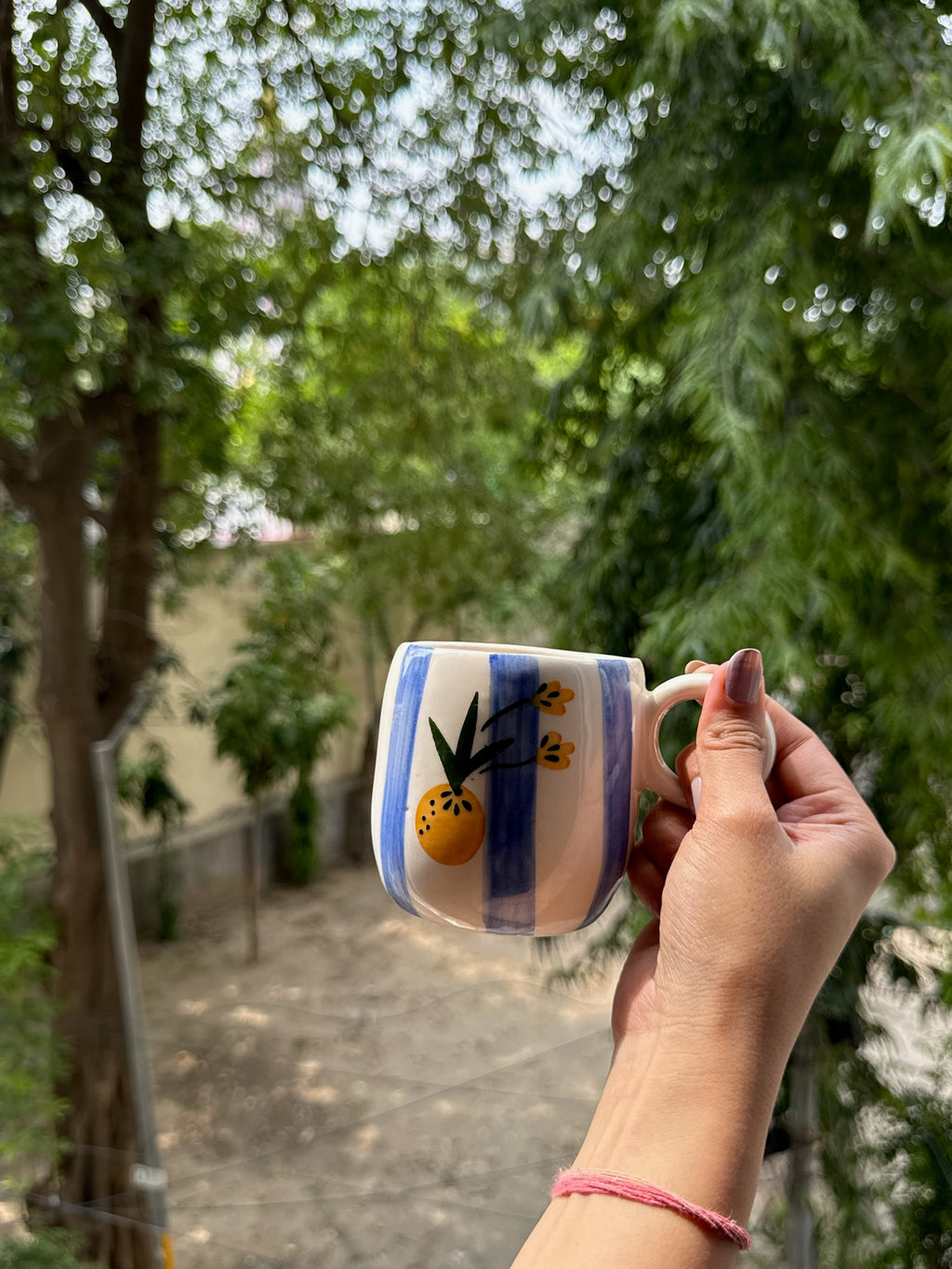 Pineapple Stripe Ceramic Mug