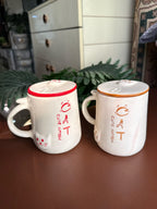 🐾 Cat Mug Duo | Combo of 2 Mugs with Lids