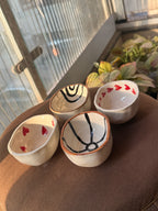 Quirky Ceramic Bowls | Set of 4 🤎