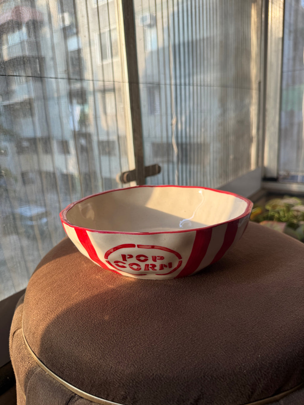 Big Popcorn Bowl 🍿❤️ 🍿 For Retro & Cozy Movie Nights