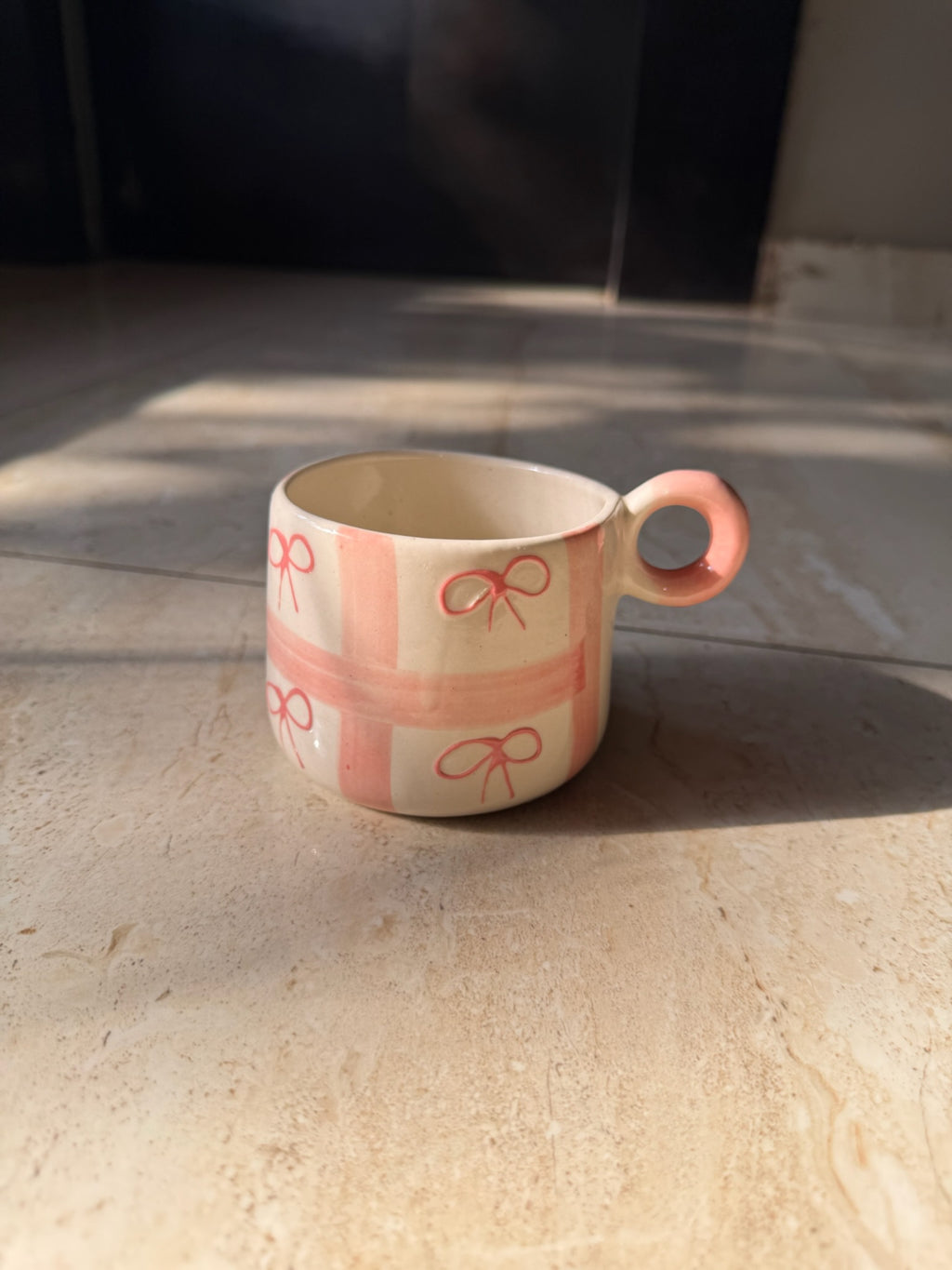Pink Bows Checks Mug