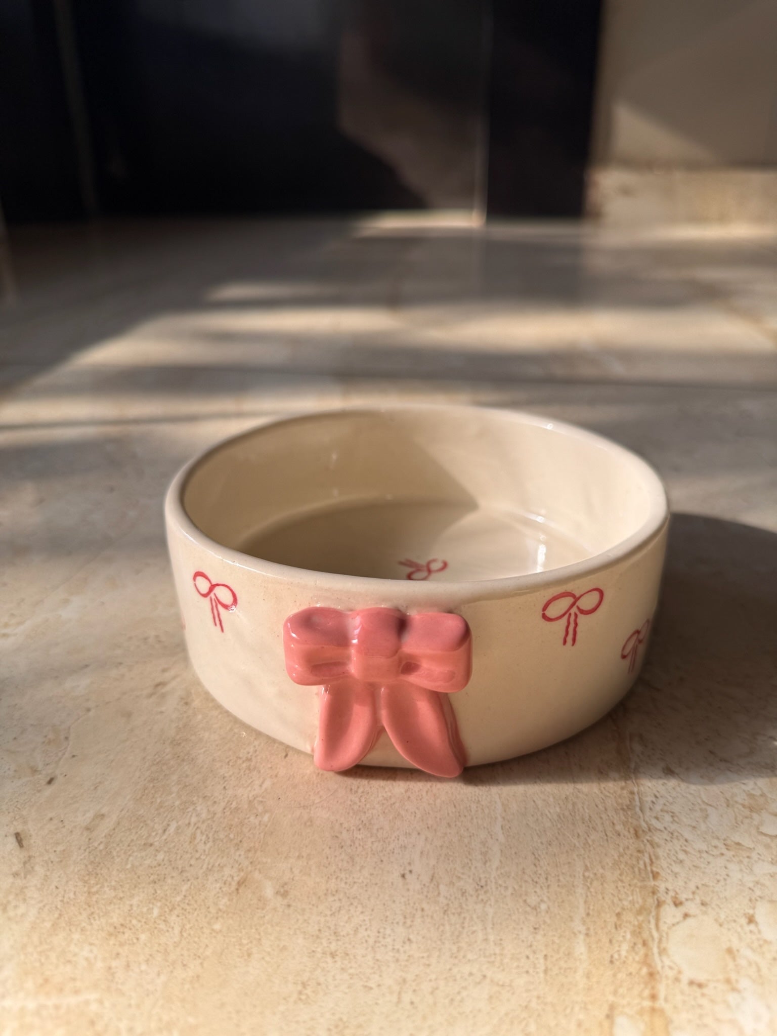 Pink Bows Breakfast Bowl