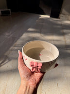 Pink Bows Breakfast Bowl