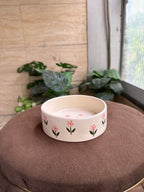 Pink Flower Breakfast Bowl | For Snacks, Noodles, Breakfast