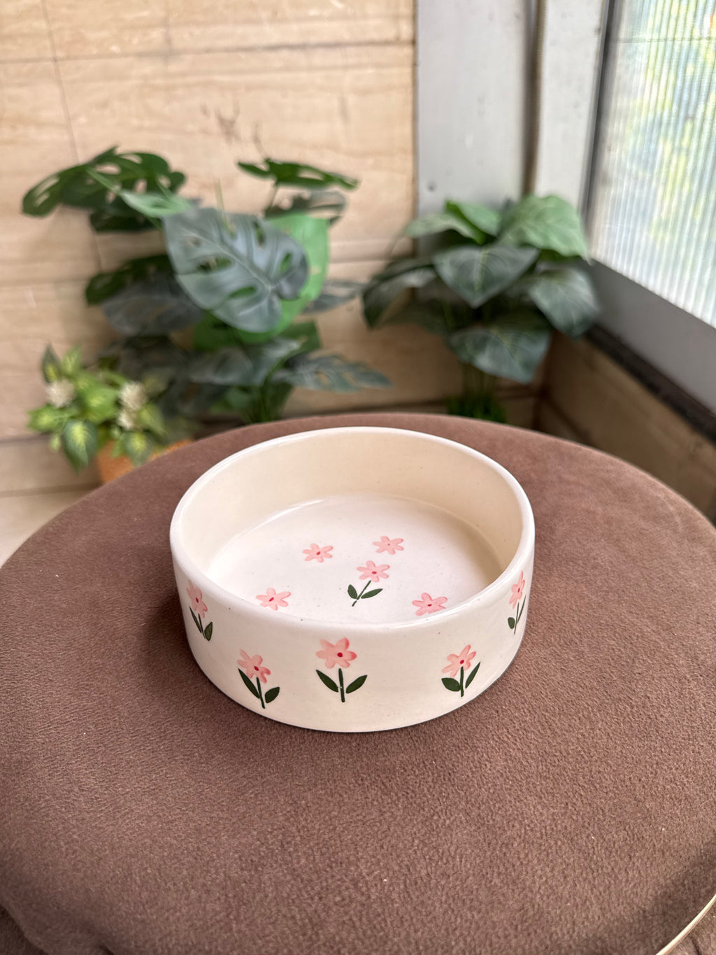 Pink Flower Breakfast Bowl | For Snacks, Noodles, Breakfast